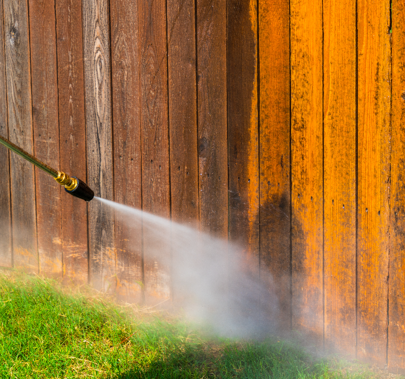 Fence Power Washing Project